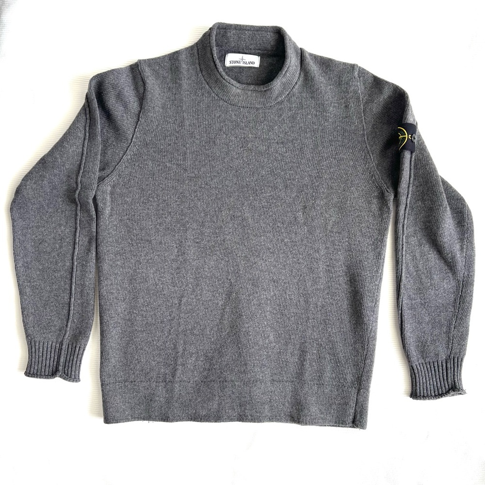 Genuine Stone Island Mock Neck Heavy Sweater - Size Large